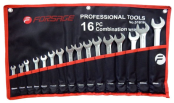 Набор ключей комбинированных 16пр. (6-19, 22, 24мм)на полотне Forsage F-5161M
