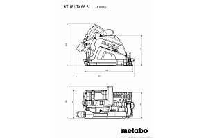 Set KT 18 LTX 66 BL Аккумуляторная ручная дисковая пила Metabo