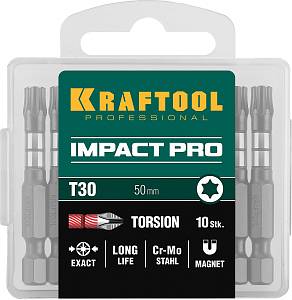 KRAFTOOL Impact Pro TX30, 50 мм, 10 шт, ударные биты (26195-30-50-S10)