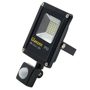 Светодиодный прожектор c датчиком движения GLANZEN FAD-0011-20
