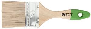 Кисть флейцевая "Микс", смешанная натуральная и искусственная щетина, деревянная ручка 2,5" (63 мм) FIT