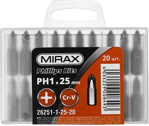 MIRAX PH1, 25 мм, 20 шт, биты (26251-1-25-20)