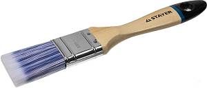 STAYER AQUA, 38 мм, 1.5″, искусственная щетина, деревянная ручка для воднодисперсионных и акриловых ЛКМ, плоская кисть (01062-038)
