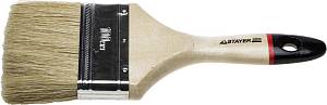 STAYER UNIVERSAL - EURO, 100 мм, 4″, светлая натуральная щетина, деревянная ручка, все виды ЛКМ, плоская кисть (0102-100)
