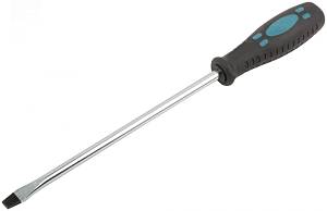 Отвертка &quot;Стандарт&quot;, CrV сталь, прорезиненная черно-синяя ручка 8х200 мм SL KУРС