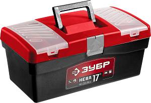 ЗУБР НЕВА-17, 420 х 220 х 180 мм, (17″), пластиковый ящик для инструментов (38323-17)