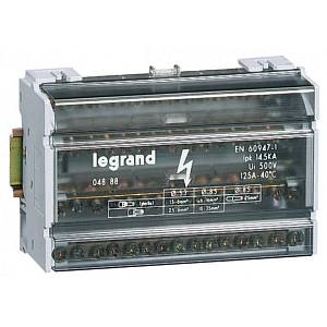 Legrand 04888 Шины в корпусе на DIN-рейку 4х15 подсоединений (3L+PEN) 125А